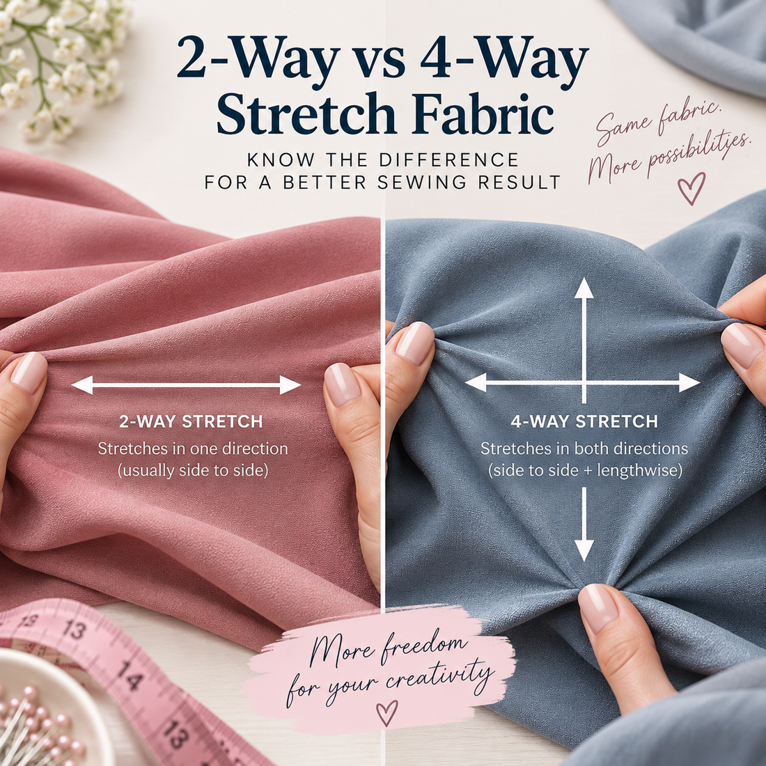 2-Way vs 4-Way Stretch Fabric: What’s the Difference?