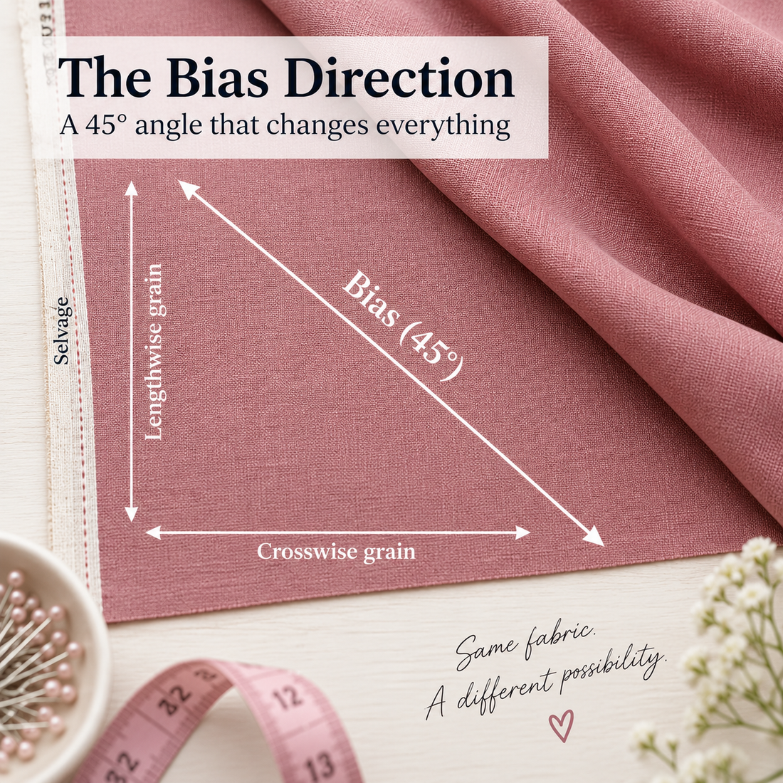 What Is Bias Cut? When and Why to Cut Fabric at an Angle