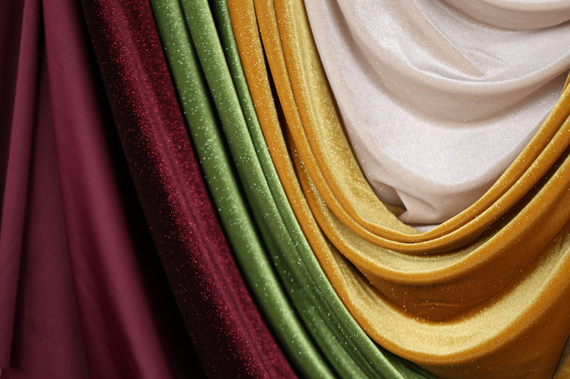 Glitter Velvet Fabric | Soft 4-Way Stretch Velvet