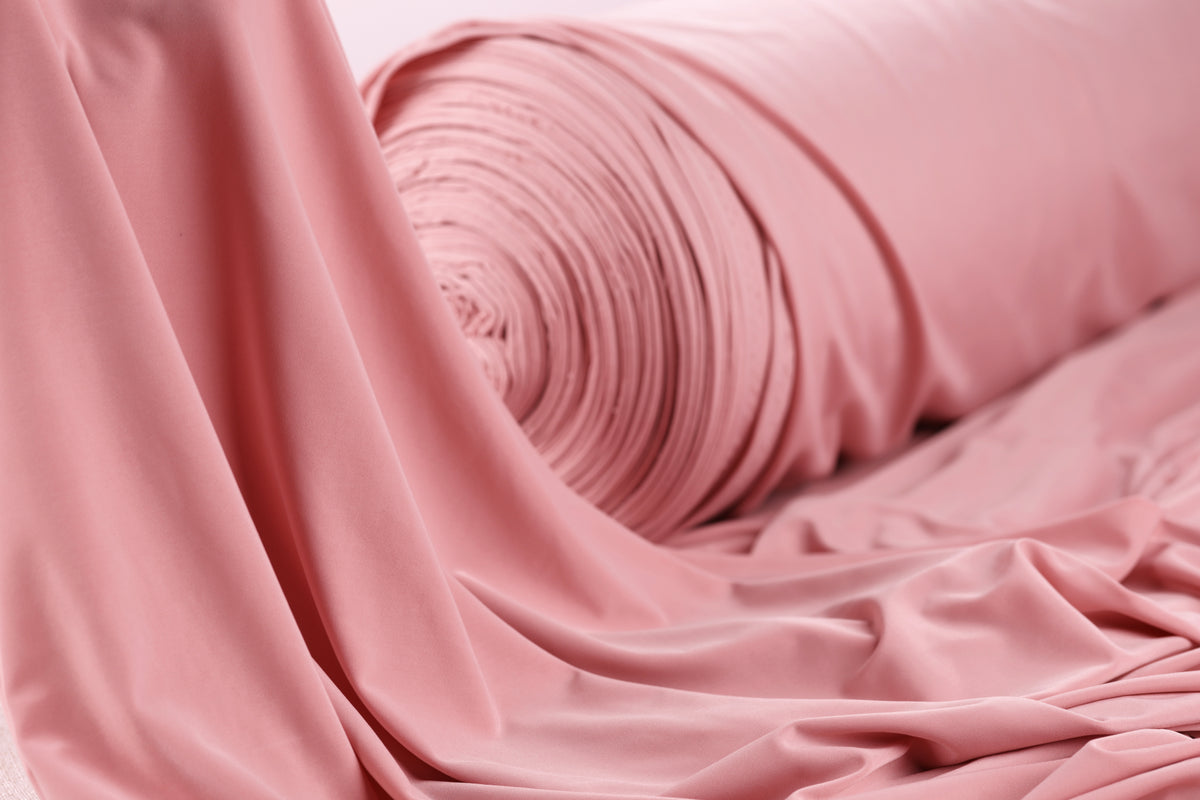 Soft Pink Venechia Stretch Fabric – 4-Way Matte Knit 201 gsm by the Yard