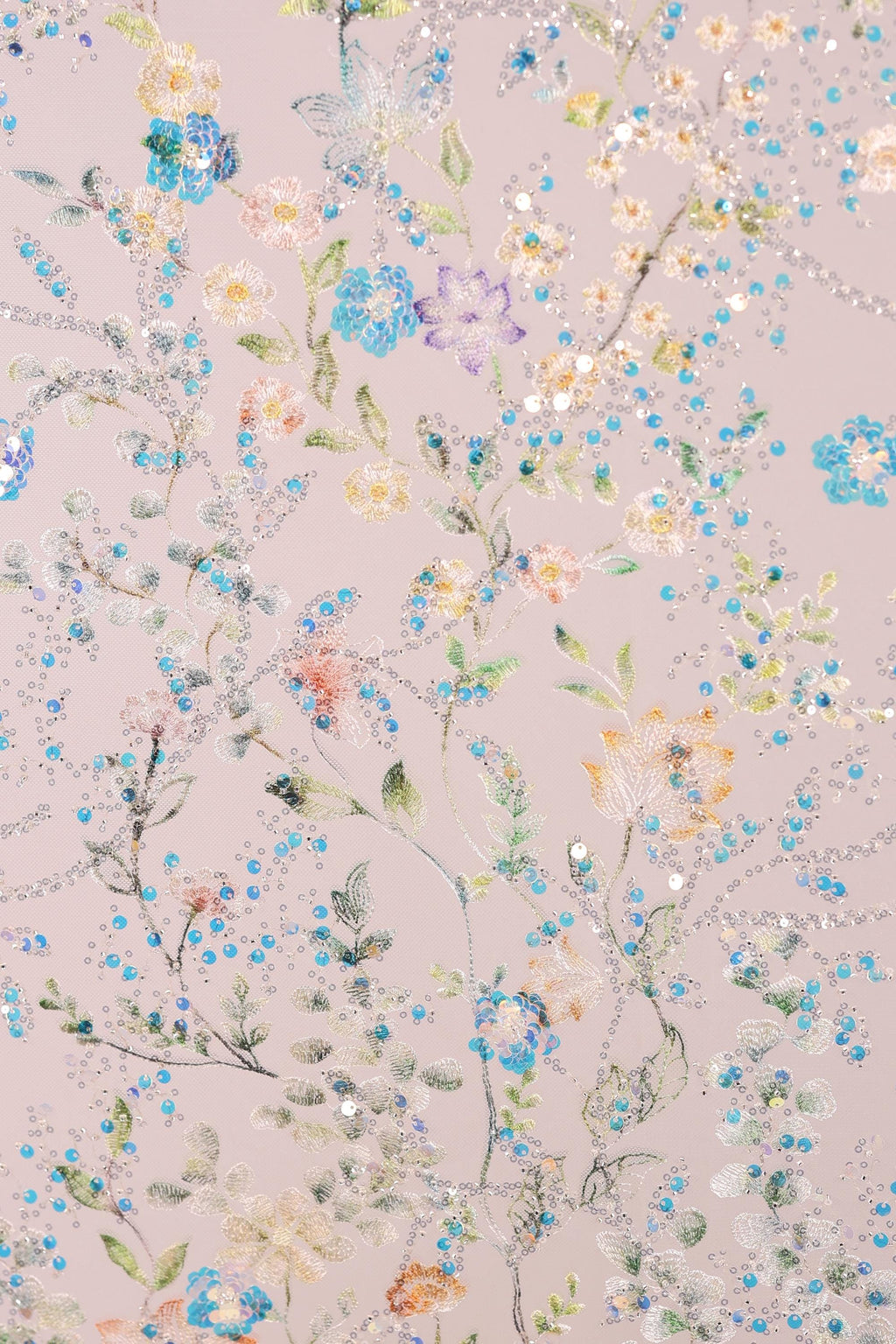 The image is a collage of various floral and botanical elements, including flowers, leaves, and other natural elements, arranged in a visually appealing manner. The colors used are predominantly pink, blue, and green, creating a harmonious and vibrant composition.