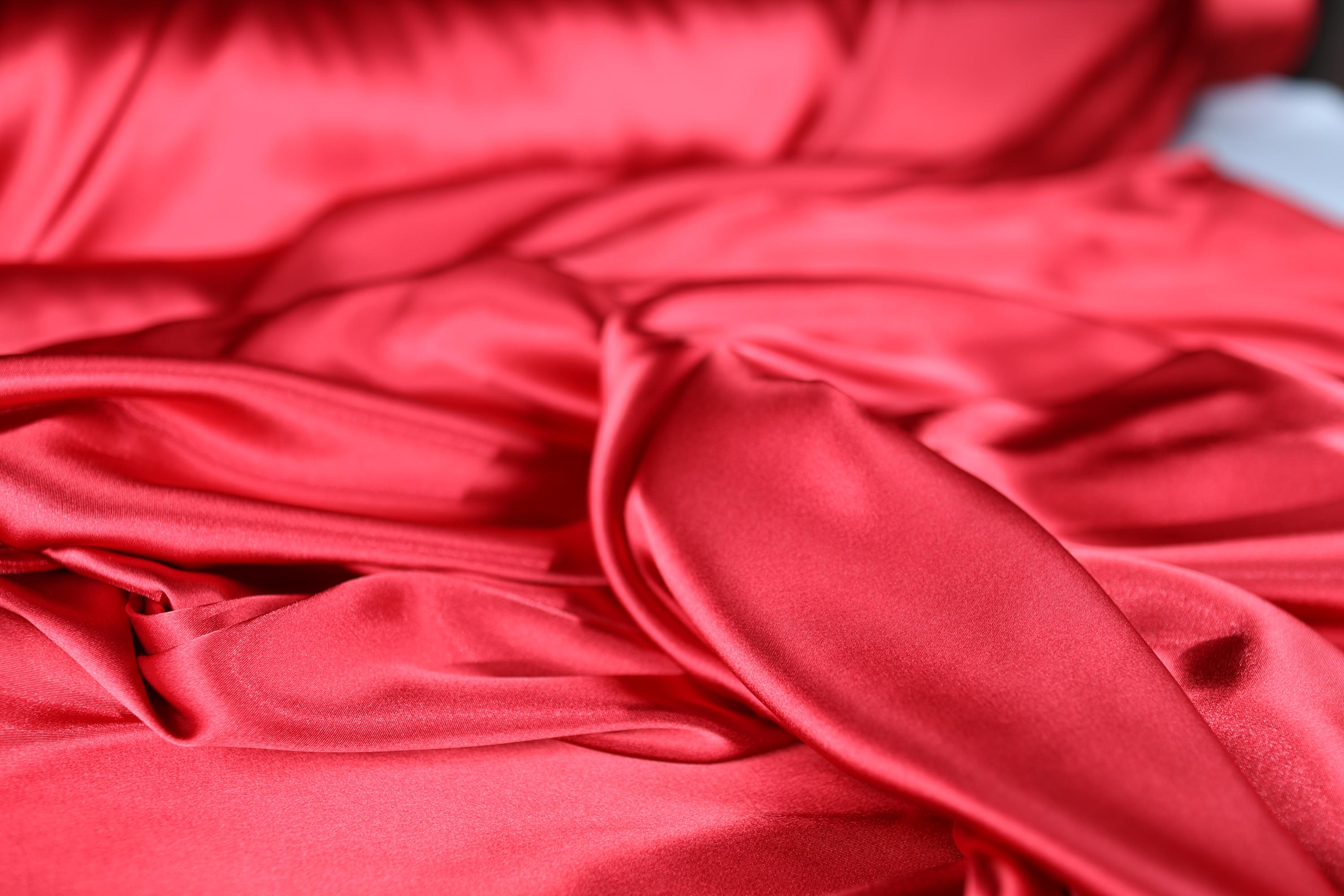 Red Charmeuse Satin Fabric: Bridal, Gown & Costume Fabric by Yard
