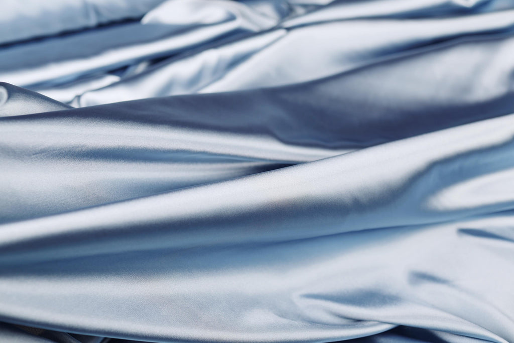 a close up view of a satin material