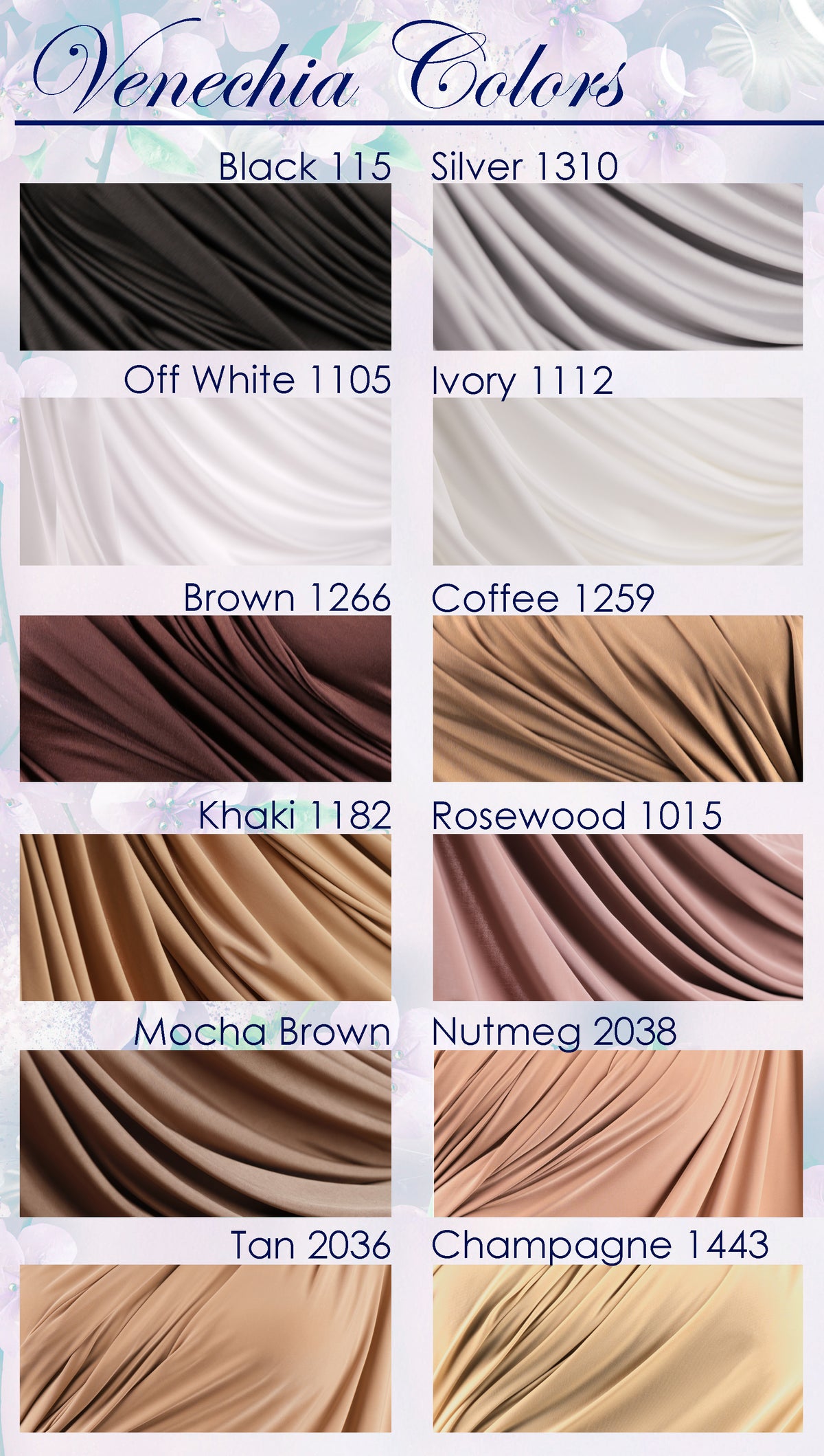 Drapey 4-Way Venechia Stretch Jersey Knit Fabric: Apparel, Costumes - 46 Colors