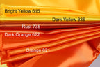three different fabric colors: Bright Yellow 615, Dark Yellow 36, and Orange 621.