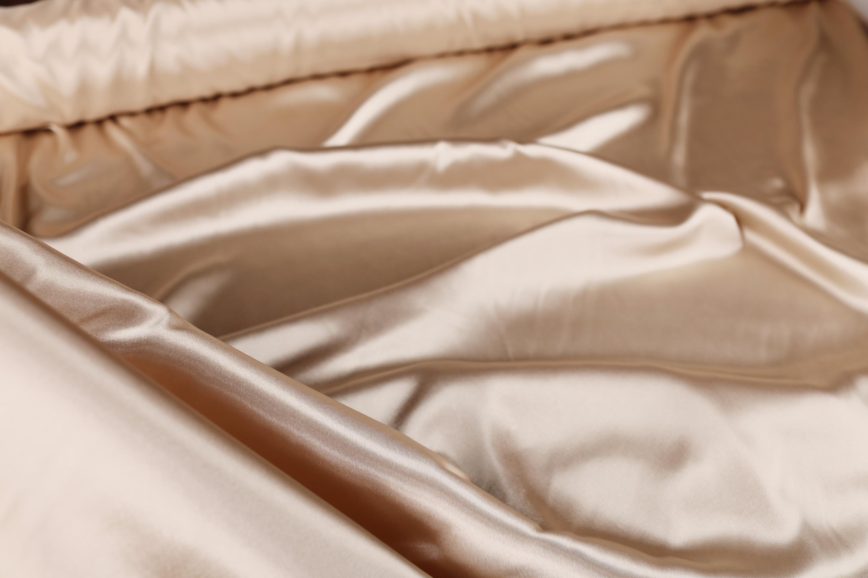 a close up view of a satin material