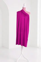 Purple-Fuchsia Glitter Knit Fabric, 4-Way Stretch Dancewear Costume Fashion