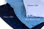 Glitter Spandex Knit Fabric Swatchbook: Polyester 4-Way Stretch Shimmer Material (18 Colors)