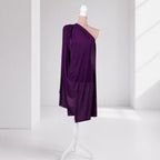 Purple-Fuchsia Glitter Knit Fabric, 4-Way Stretch Dancewear Costume Fashion