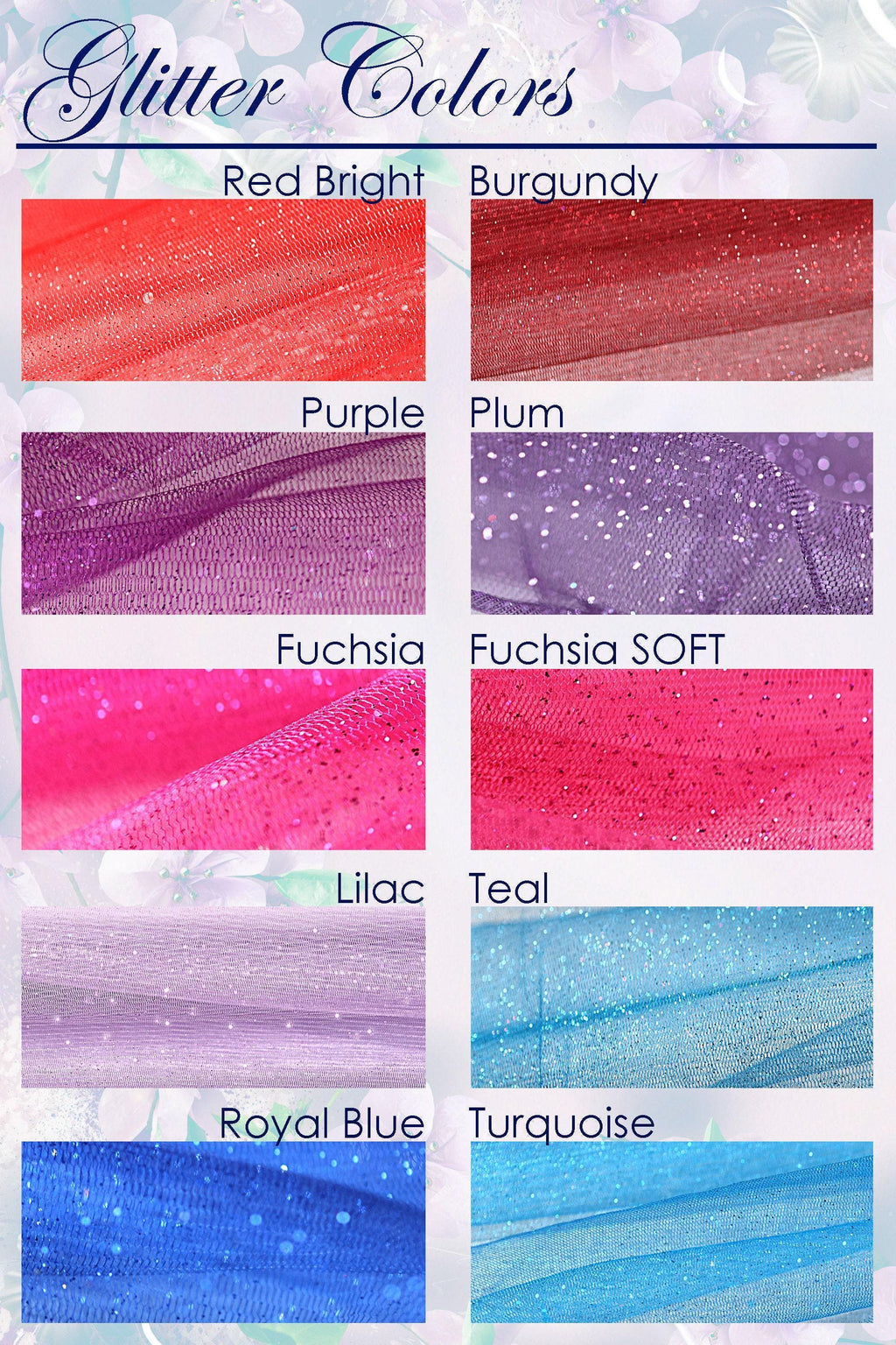a bunch of different colors of tulle