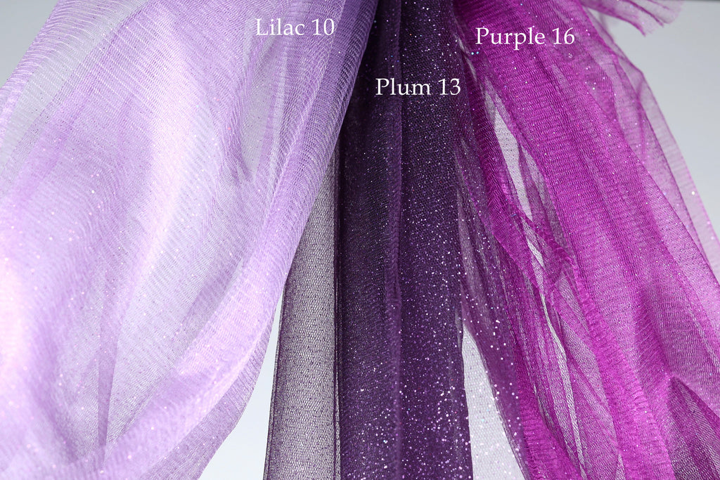 Glitter Tulle Fabric Swatchbook: 20 Colors, Sparkle Mesh, Semi-Soft Fabric Color Preview