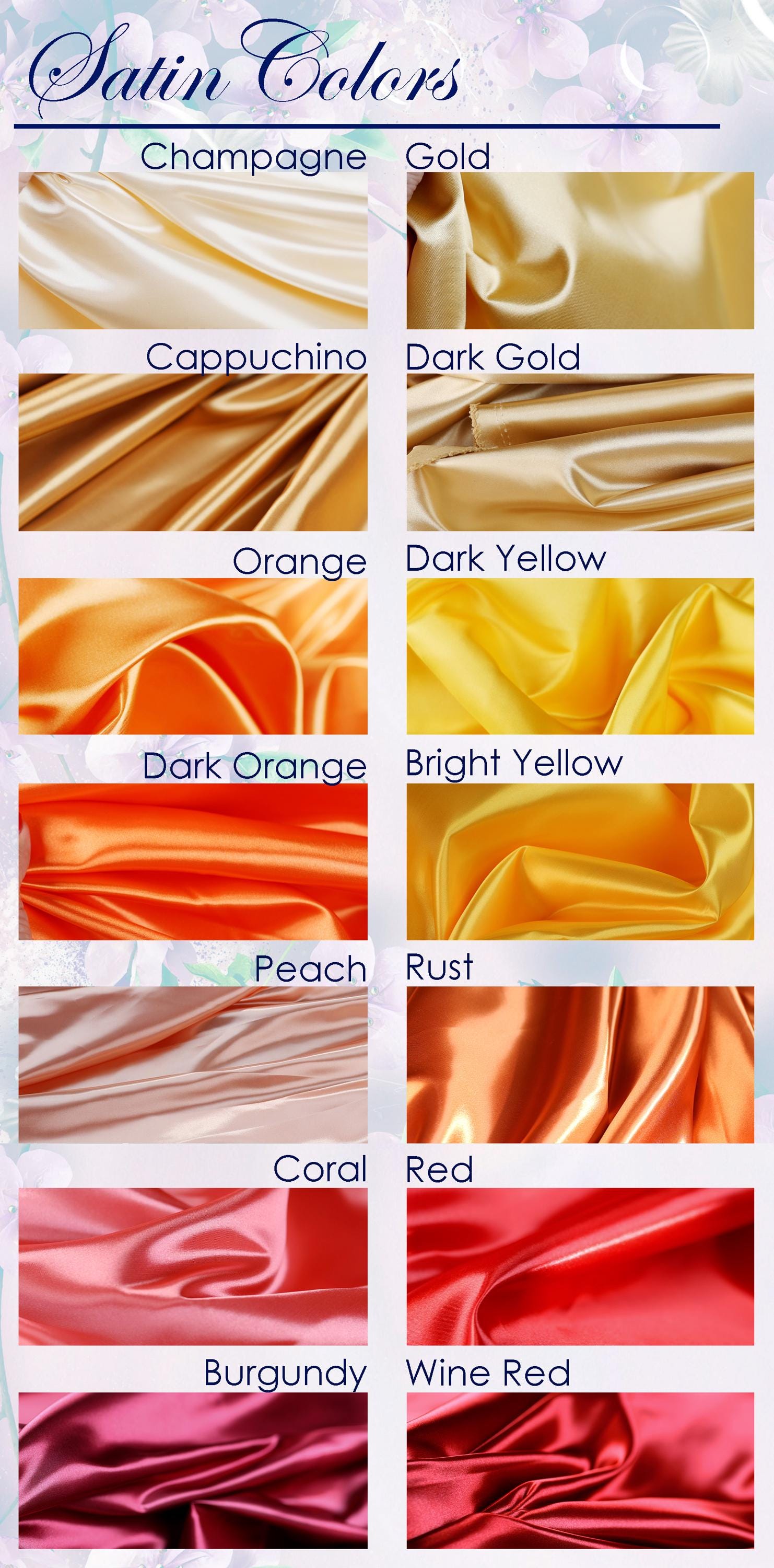 a bunch of different colors of satin fabric