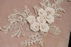 a close up of a piece of cloth with flowers on it