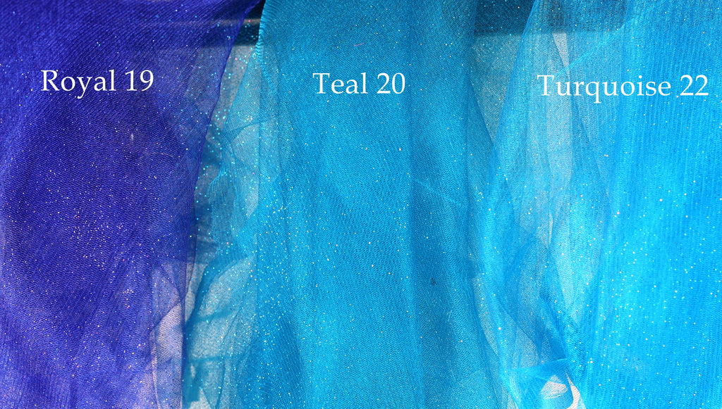 Glitter Tulle Fabric Swatchbook: 20 Colors, Sparkle Mesh, Semi-Soft Fabric Color Preview