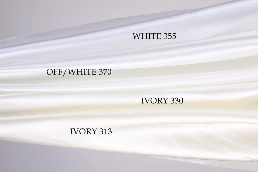 The image is a collage of four different images, each with a different color and texture. The first image is white, the second is off-white (white), the third is ivory, and the fourth is ivory.
