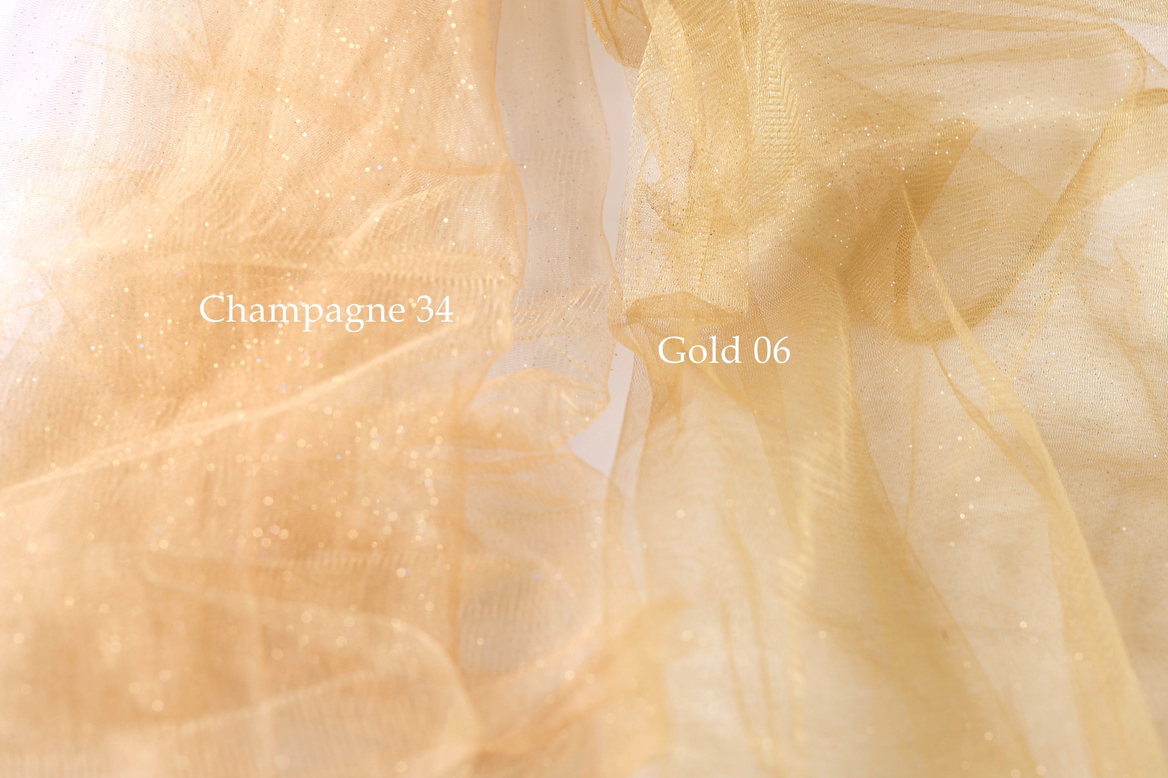 Glitter Tulle Fabric Swatchbook: 20 Colors, Sparkle Mesh, Semi-Soft Fabric Color Preview