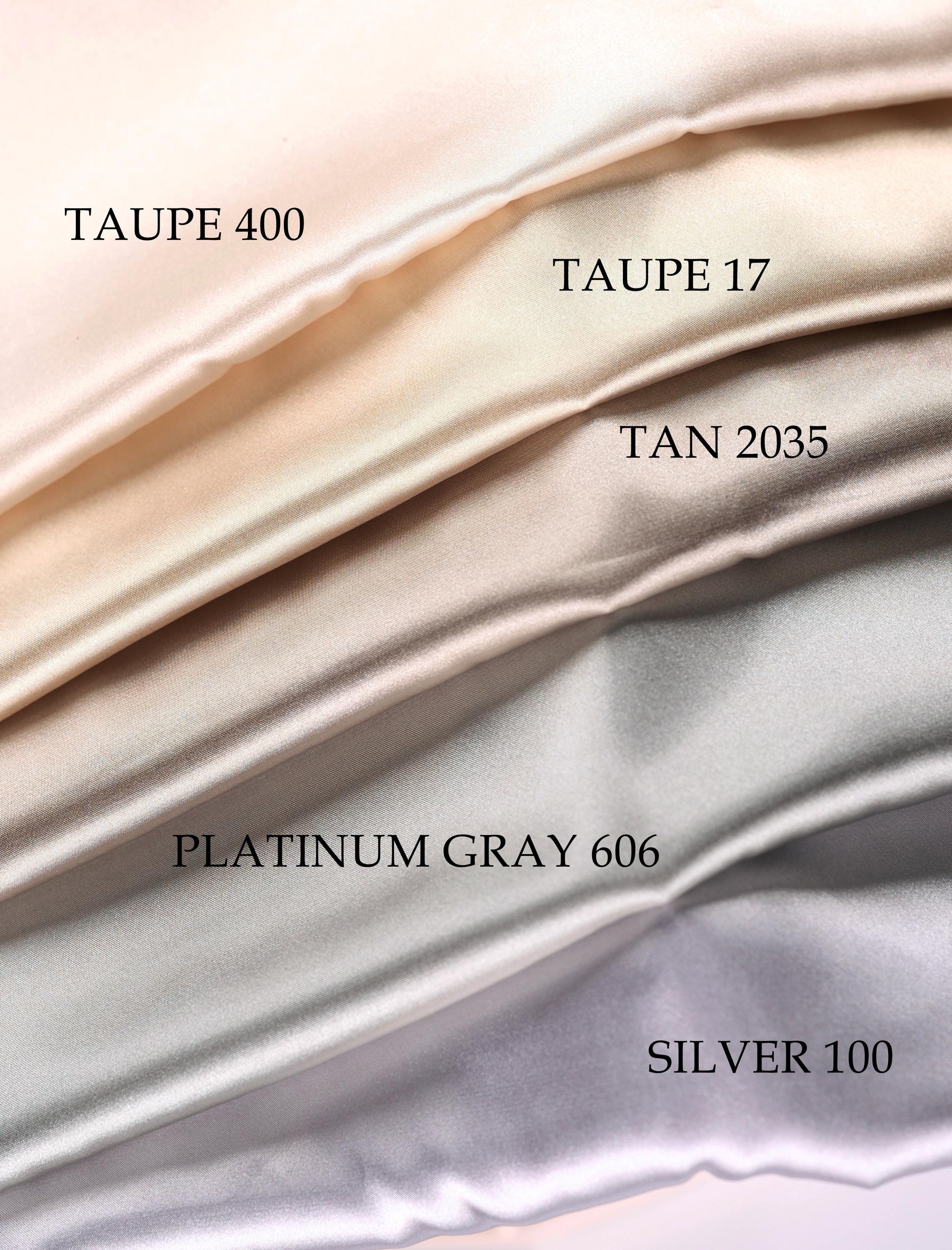 Taupe Charmeuse Satin Fabric: Bridal Gowns, Costumes, Draping - By The Yard