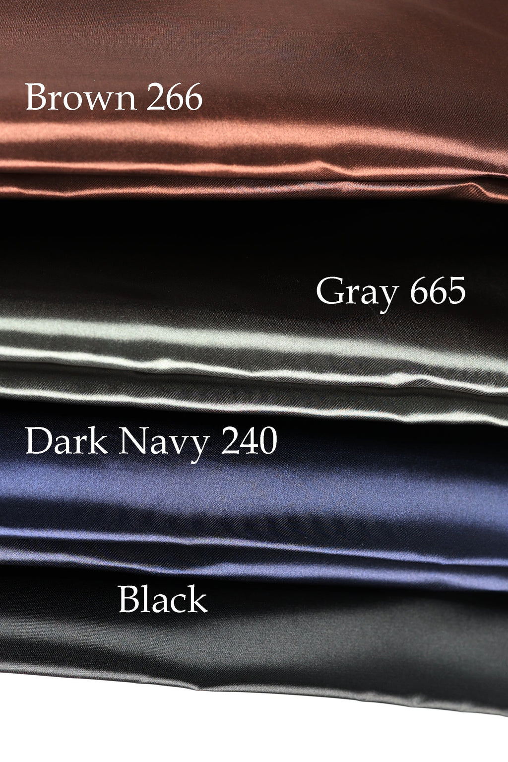 Bridal Satin Fabric Swatchbook: 54 Colors, Silky Polyester Material Color Preview