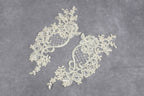 Festive Champagne & Gold Lace Applique Pairs – 4 Elegant Styles