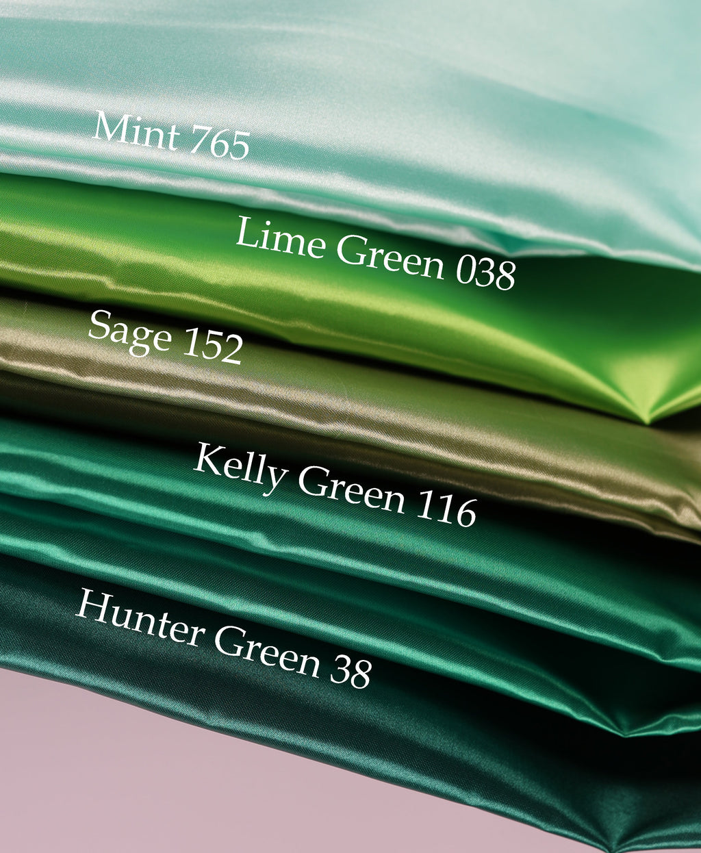 Bridal Satin Fabric Swatchbook: 54 Colors, Silky Polyester Material Color Preview