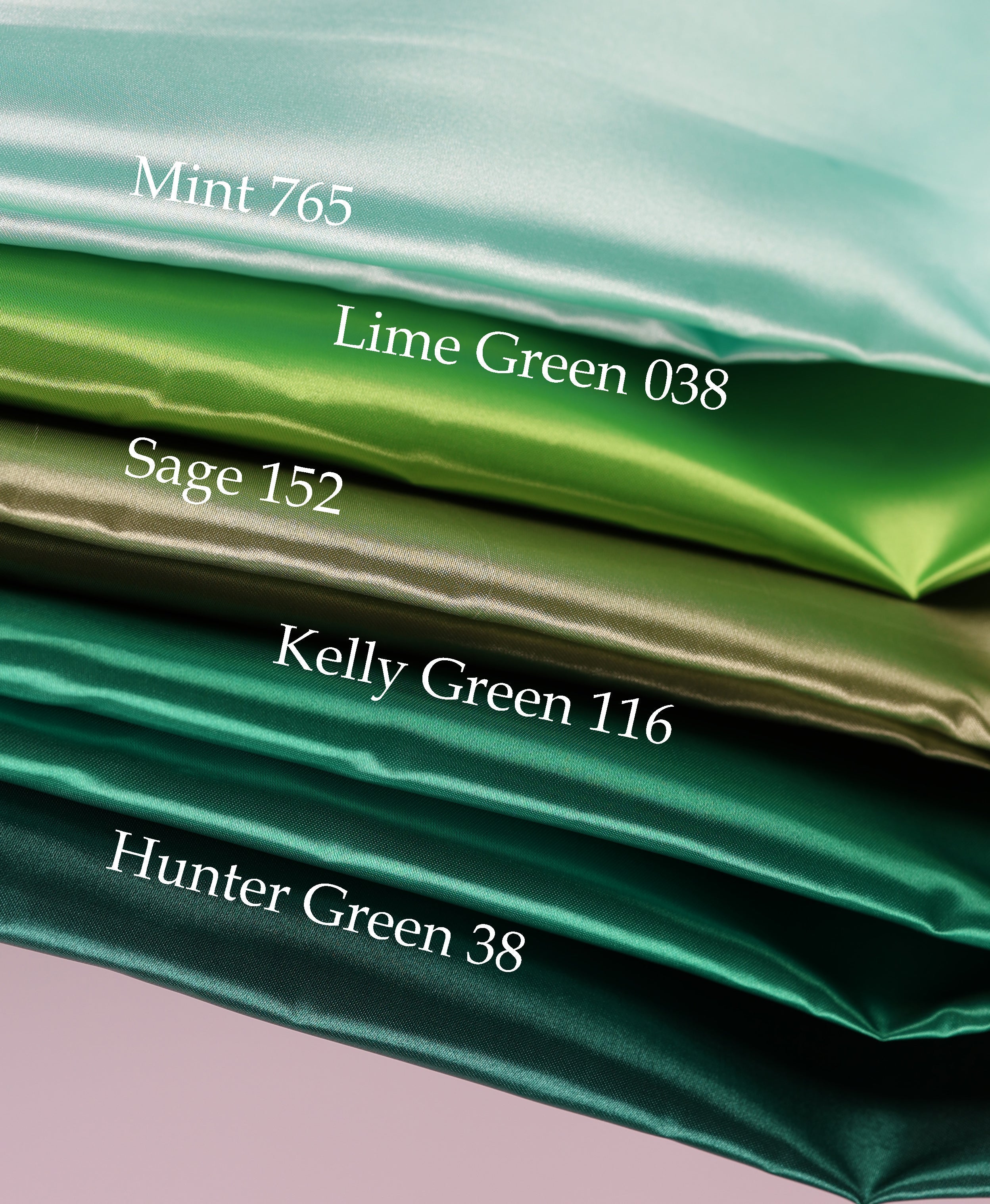 Bridal Satin Fabric Swatchbook: 54 Colors, Silky Polyester Material Color Preview