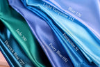 Bridal Satin Fabric Swatchbook: 54 Colors, Silky Polyester Material Color Preview