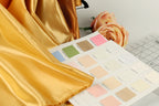 Bridal Satin Fabric Swatchbook: 54 Colors, Silky Polyester Material Color Preview