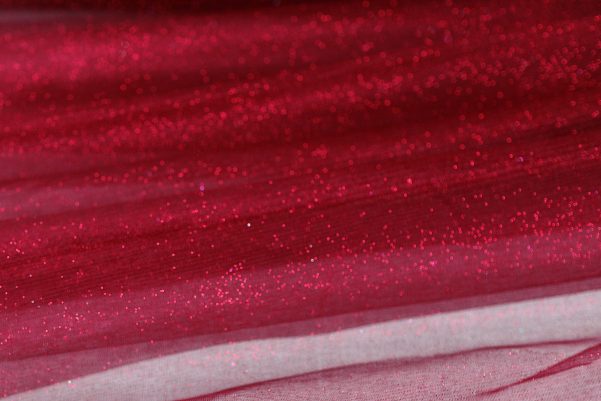 Glitter Tulle Fabric Swatches: 20 Colors, Sparkle Mesh, Semi-Soft Fabric Color Preview