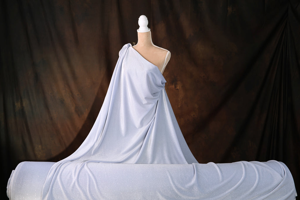 Glitter Velvet Fabric by the Yard, 4 Way Stretch Velvet for Costumes, Dancewear and Party Dresses