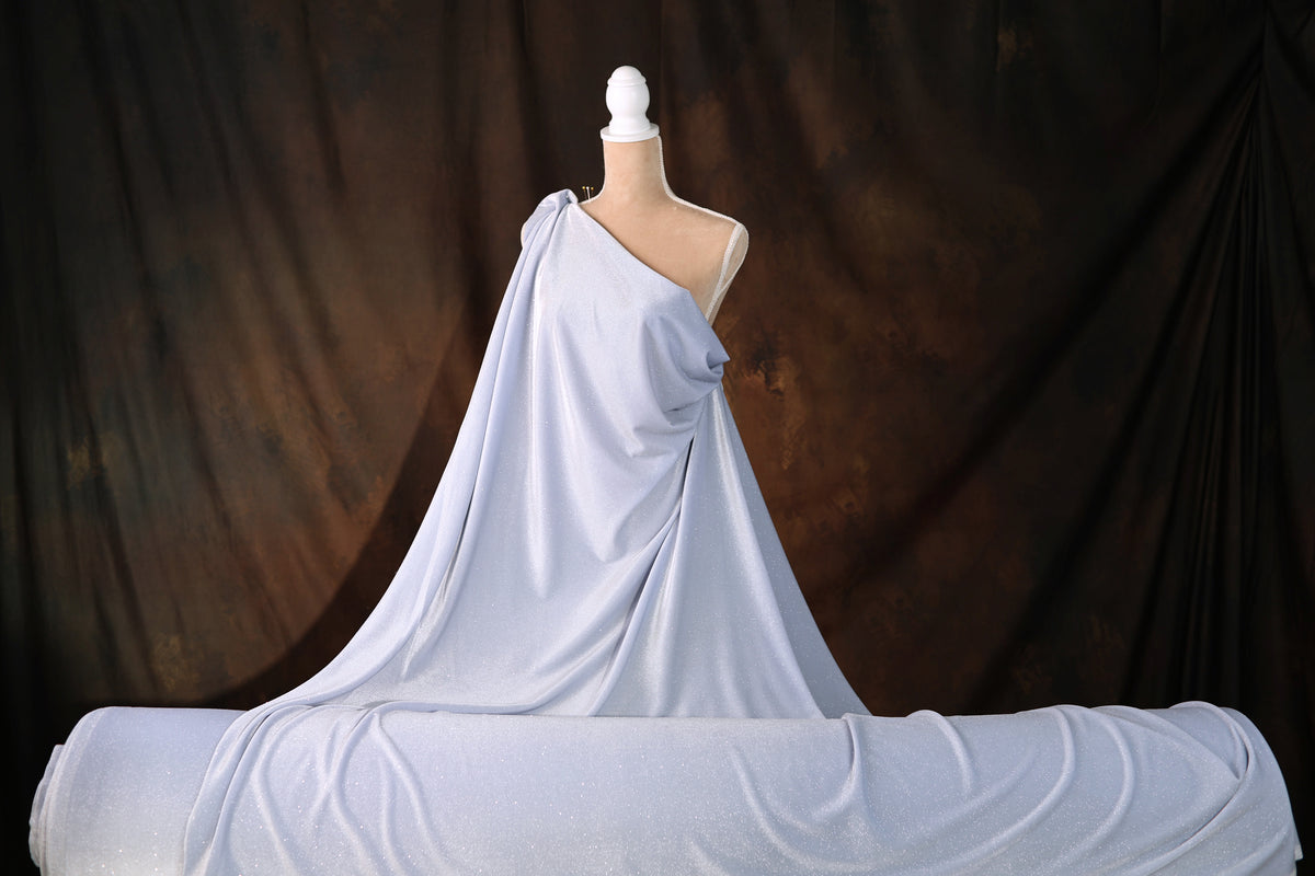 Glitter Velvet Fabric by the Yard, 4 Way Stretch Velvet for Costumes, Dancewear and Party Dresses