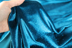 Glitter Stretch Velvet Fabric by Yard, 4-Way Spandex for Dresses Costumes