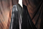 Black Glitter Velvet Fabric by the Yard, Stretch Velvet for Costumes, Eveningwear and Stage Apparel