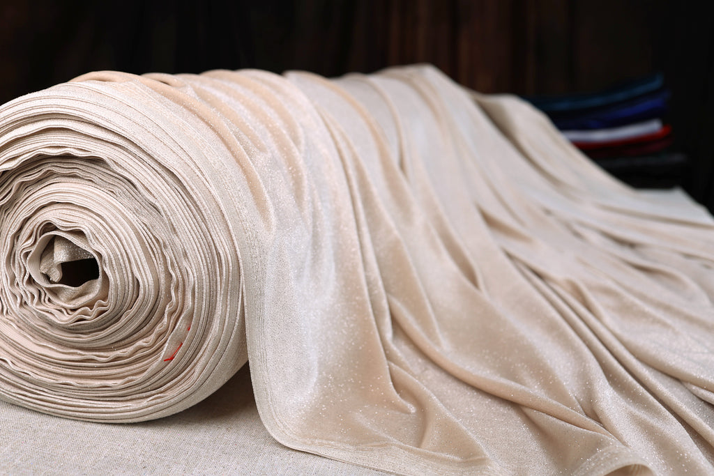 Glitter Velvet Fabric by the Yard, 4 Way Stretch Velvet for Costumes, Dancewear and Party Dresses