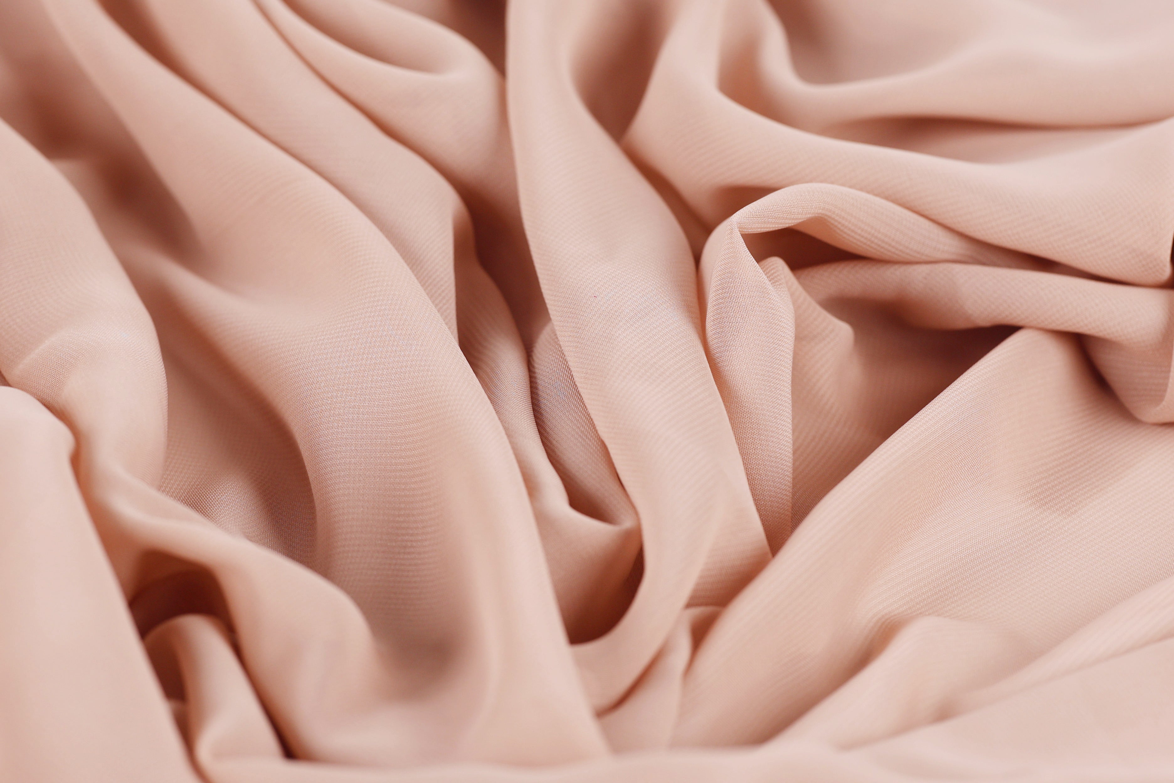 Beige Chiffon Fabric – Sheer Neutral Material for Dresses, Veils & Decor