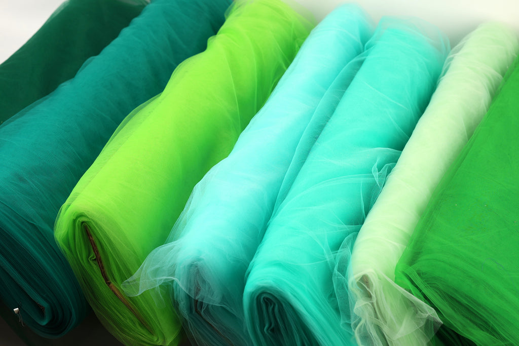 108" Extra Wide Matte Bridal Tulle Fabric – Green Shades Collection