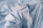 Blue Satin Charmeuse Fabric by the Yard, Silky Charmeuse for Dresses, Blouses and Luxury Sleepwear