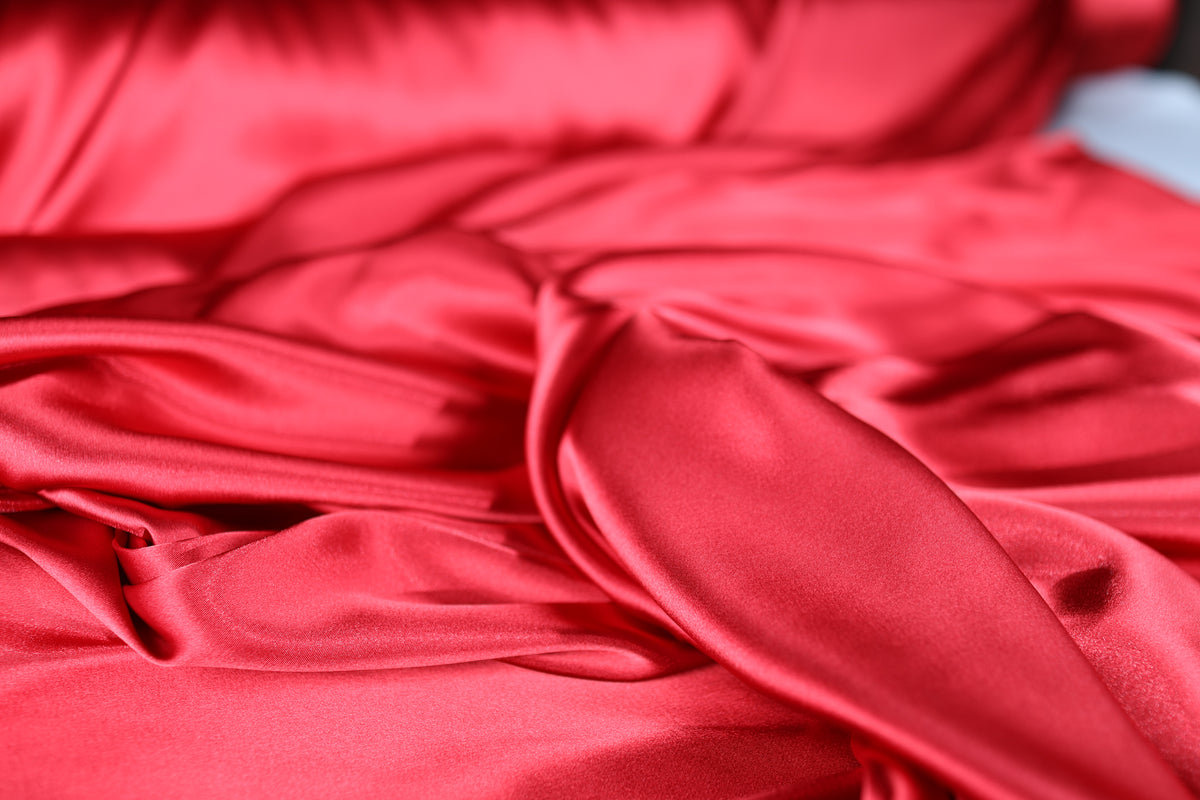Charmeuse Satin Fabric by the Yard, Silky Polyester for Bridal, Prom and Costume Sewing