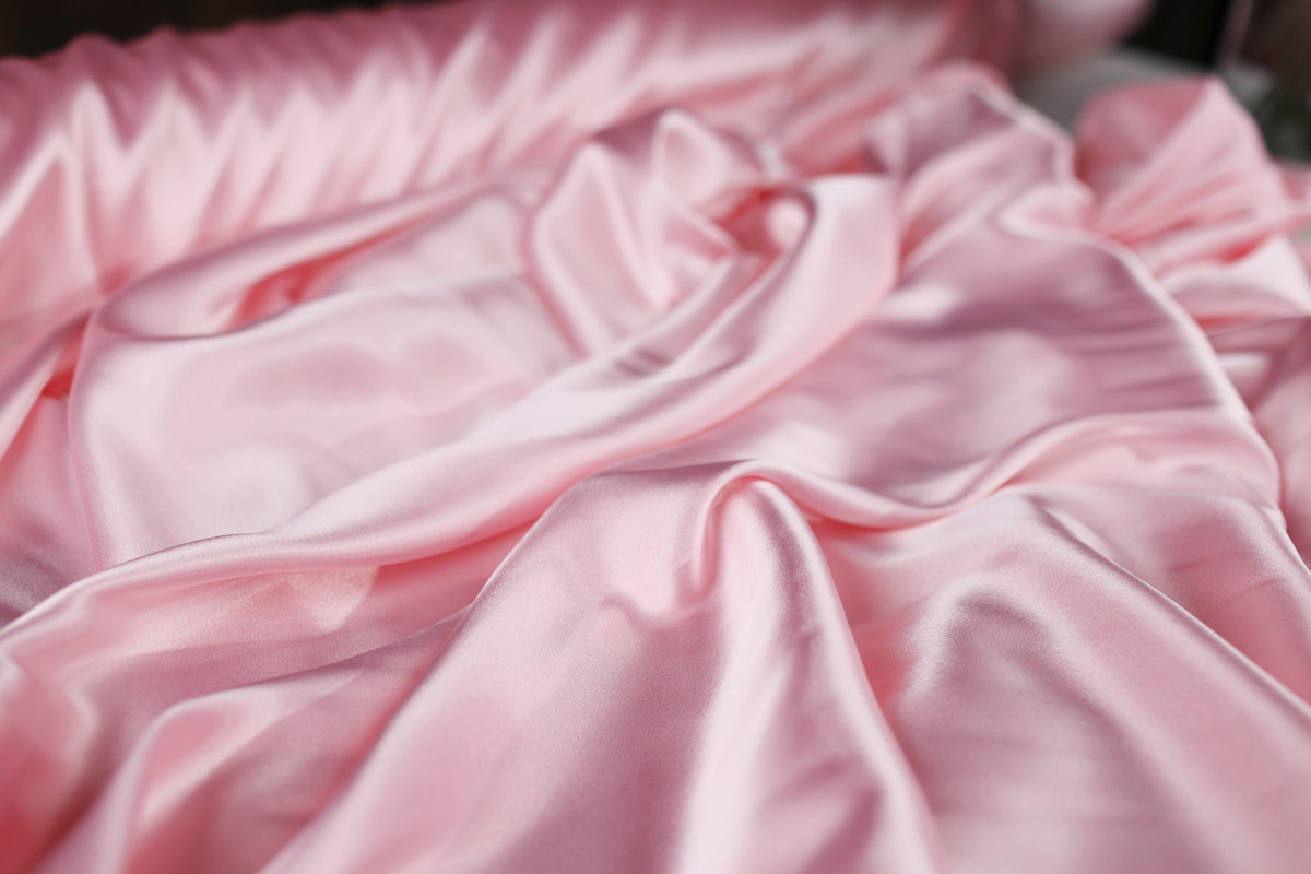 Charmeuse Satin Fabric by the Yard, Silky Polyester for Bridal, Prom and Costume Sewing