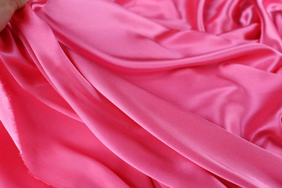 Charmeuse Satin Fabric by the Yard, Silky Polyester for Bridal, Prom and Costume Sewing