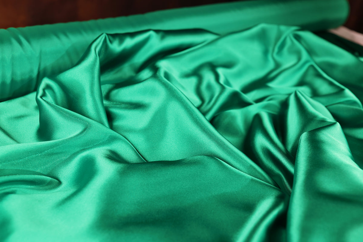 Charmeuse Satin Fabric by the Yard, Silky Polyester for Bridal, Prom and Costume Sewing