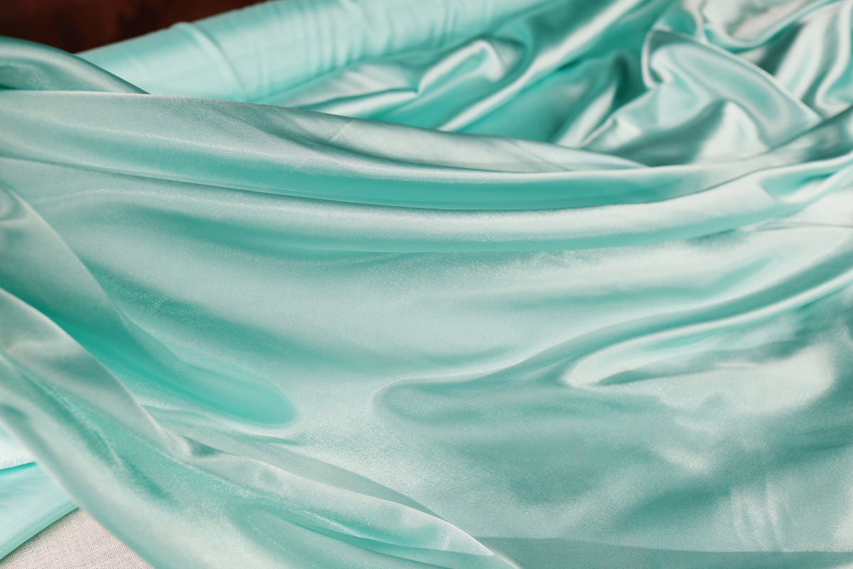 Charmeuse Satin Fabric by the Yard, Silky Polyester for Bridal, Prom and Costume Sewing