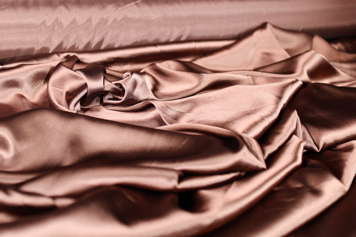 Charmeuse Satin Fabric by the Yard, Silky Polyester for Bridal, Prom and Costume Sewing