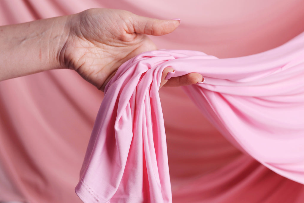 Soft Pink Venechia Stretch Fabric – 4-Way Matte Knit 201 gsm by the Yard