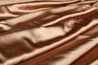 Brown Satin Charmeuse Fabric by the Yard, Silky Charmeuse for Dresses, Blouses and Luxury Apparel