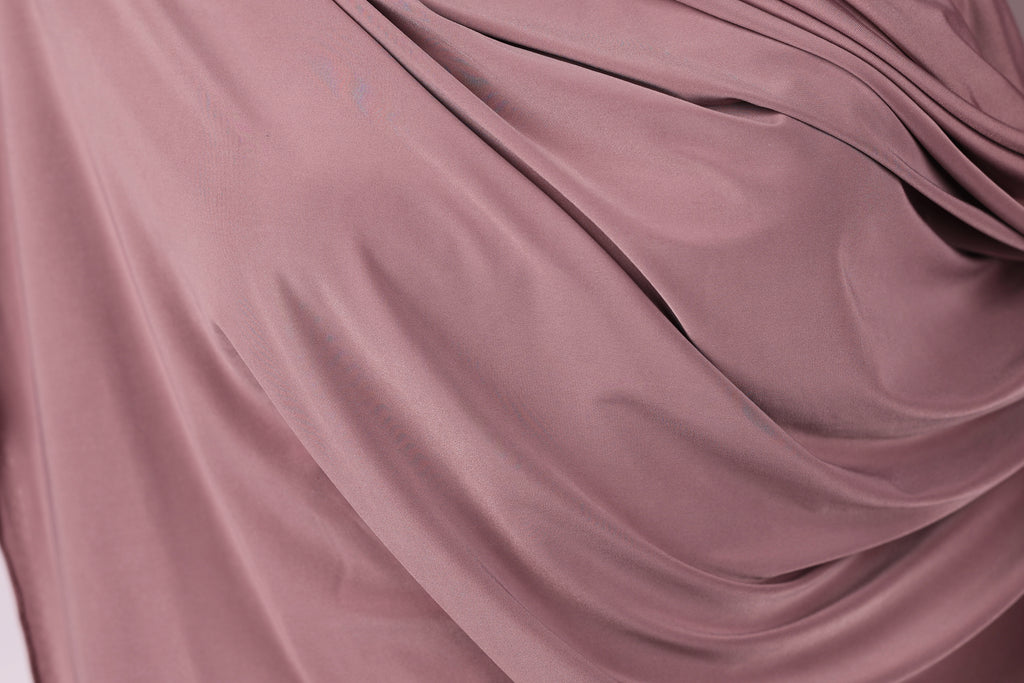 Dusty Mauve Venechia Fabric – Elegant 4-Way Stretch Matte Knit Yardage