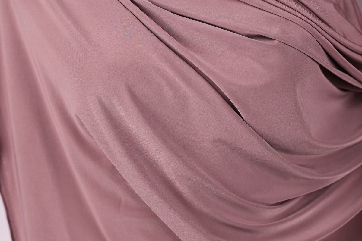 Dusty Mauve Venechia Fabric – Elegant 4-Way Stretch Matte Knit Yardage