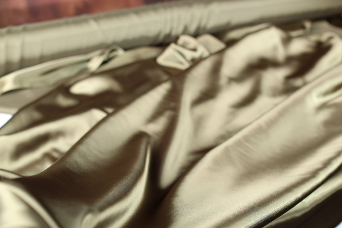 Charmeuse Satin Fabric by the Yard, Silky Polyester for Bridal, Prom and Costume Sewing