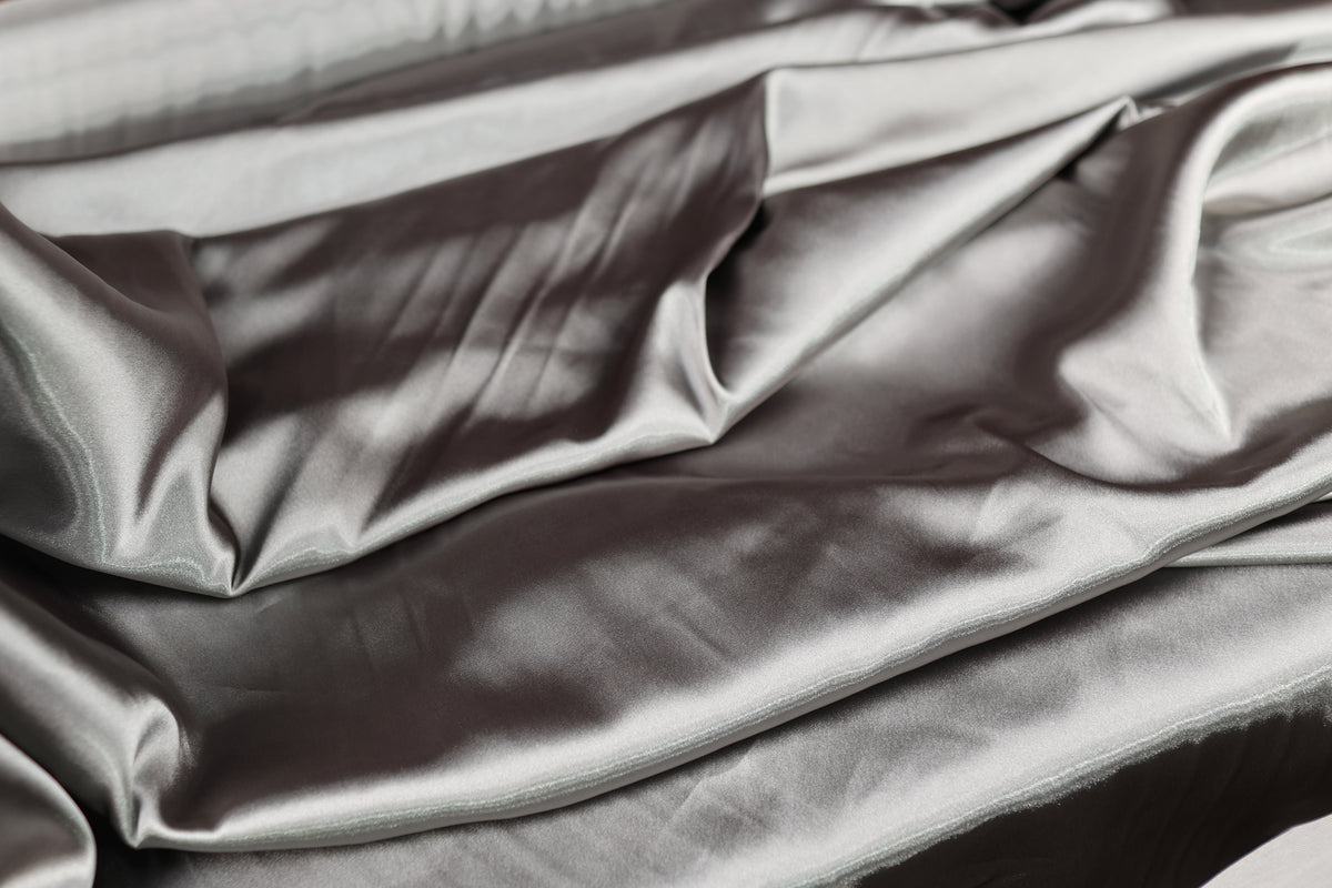 Charmeuse Satin Fabric by the Yard, Silky Polyester for Bridal, Prom and Costume Sewing
