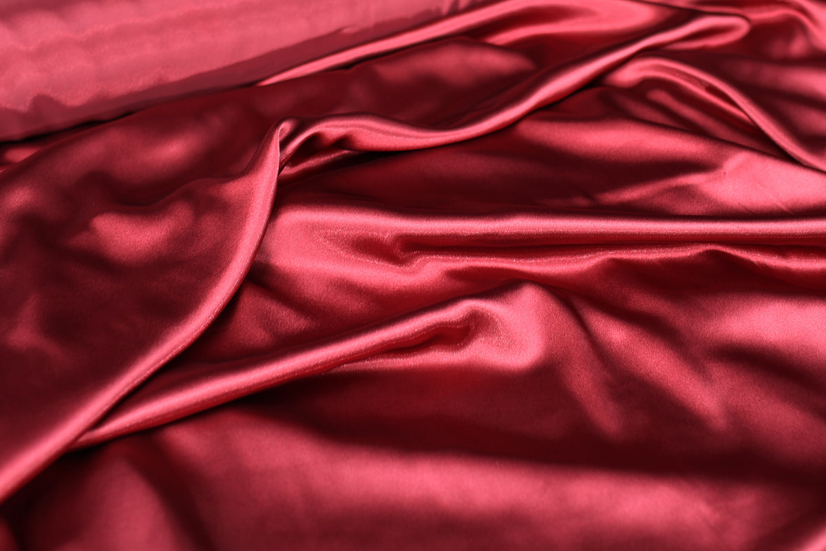 Charmeuse Satin Fabric by the Yard, Silky Polyester for Bridal, Prom and Costume Sewing