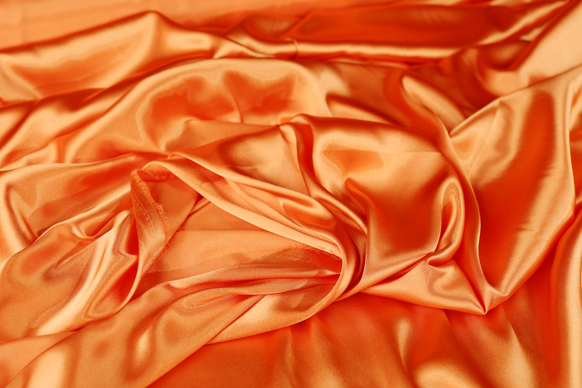 Charmeuse Satin Fabric by the Yard, Silky Polyester for Bridal, Prom and Costume Sewing